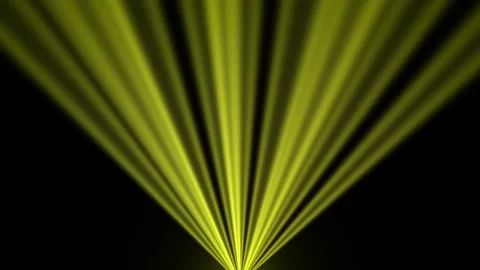 Glowing yellow light rays radiating upward seamless loop animation Video stock 347448912