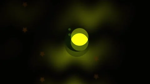 Glowing yellow lights on dark background with bokeh effect. Stock Footage 336701338