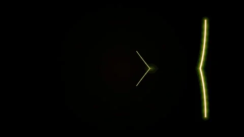 Glowing Yellow Lines on Black Background. Stock Footage 329466787