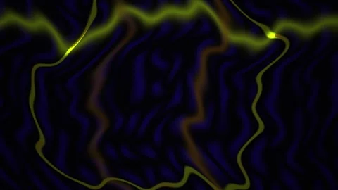 Glowing yellow lines on dark background with blue pattern. Stock Footage 336242219