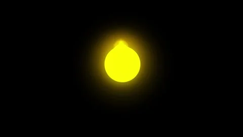 Glowing Yellow Orb Light Pulse Animation Stock Footage 339822976