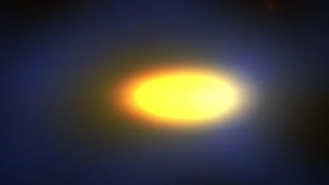 Glowing Yellow Oval Light Effect. Stock Footage 340030407
