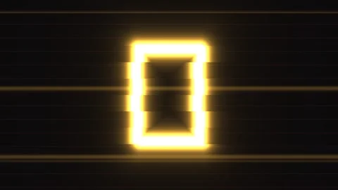 Glowing yellow rectangle on dark background with lines Stock Footage 339515327