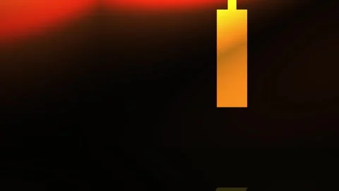 Glowing Yellow Rectangle Objects on Dark Backgrounds with Red Light. Video stock 337473804
