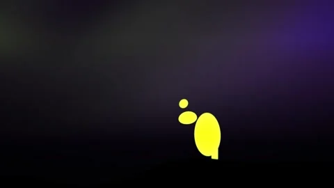 Glowing Yellow Shapes in Dark Background. Stock Footage 337473829