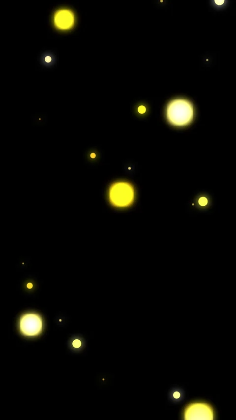 Glowing yellow sparkle light loop on black background animation footage Stock Footage 346544099