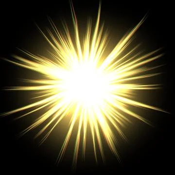 Glowing yellow star 库存插图