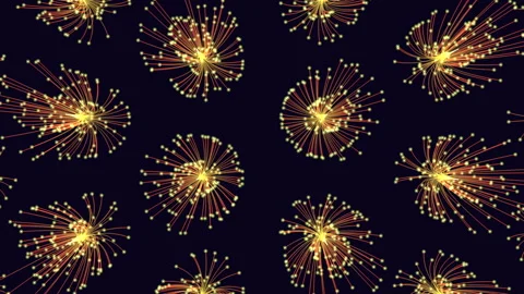 Glowing yellow star pattern on a black background Stock-Footage 292950609