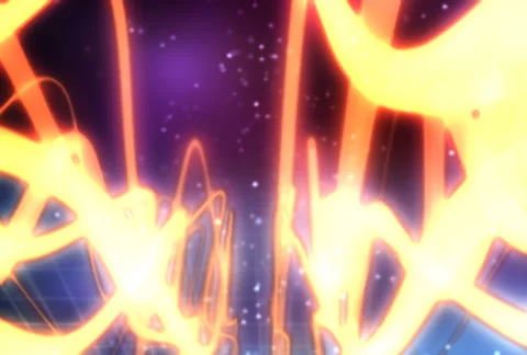 Glowing Yellow Streamers Stock Footage 35896722