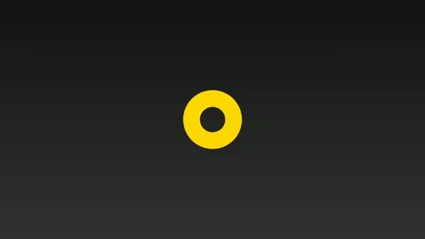 Glowing Yellow Tech Ring on Black Stock Footage 331649375