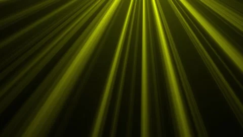 Glowing yellow volumetric light rays beaming downward seamless loop animation Video stock 347086614