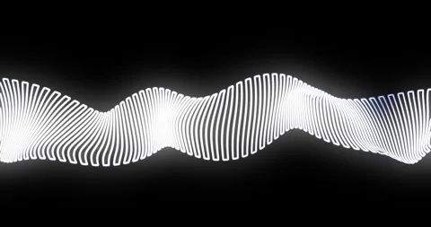 Glowing Zebra-like ribbon, 3D Abstract Background Animation videos, Abstract Stock Footage 275011408