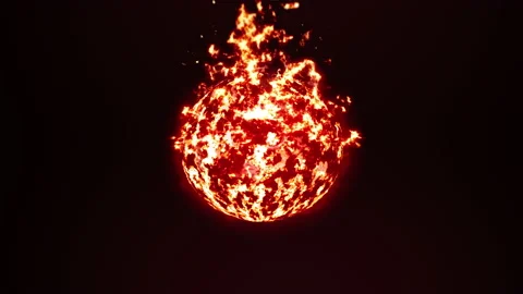 GlowingFireball Stock Footage 130893576
