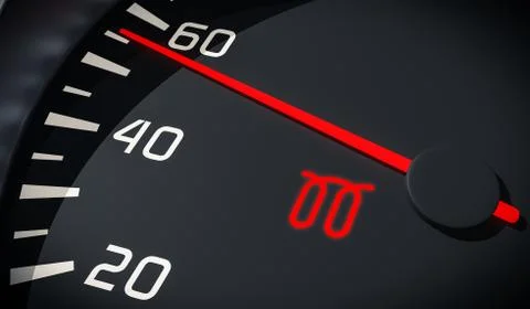 Glowplug warning light in car dashboard. 3D rendered illustration. Close up v Stock Photos