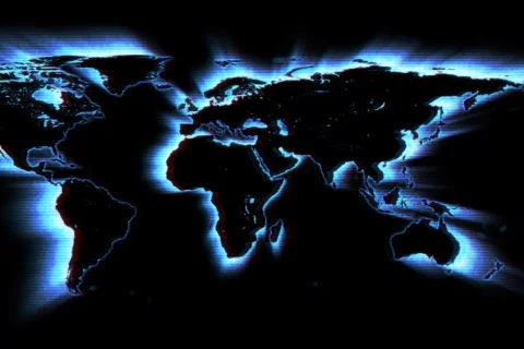 GLOWY COMP SCREEN GRUNGY Stock Footage 609337