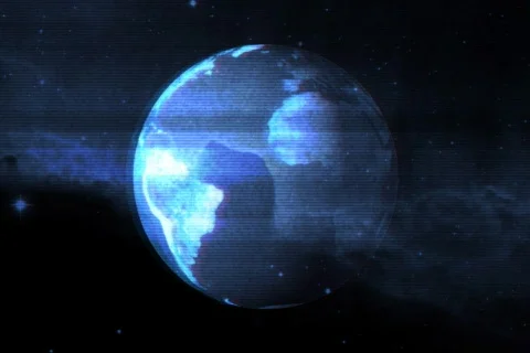 GLOWY COMP SCREEN GRUNGY Stock Footage 609359