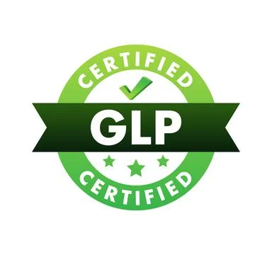 GLP - Good Laboratory Practice certified sign, label. Vector stock illustration Stock Illustration