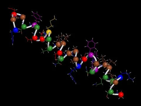 Glucagon-like peptide 2 (glp-2) peptide molecule. its recombinant analog tedu Stock Illustration