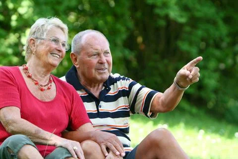  Glückliches Seniorenpaar - Happy senior couple . ,model released, Symbolf.. Stock Photos