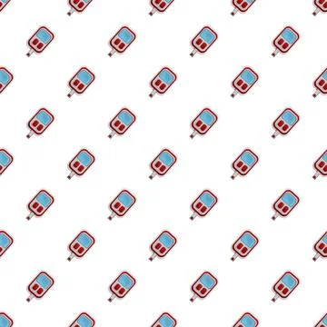Glucometer blood sugar testing device seamless pattern Stock Illustration