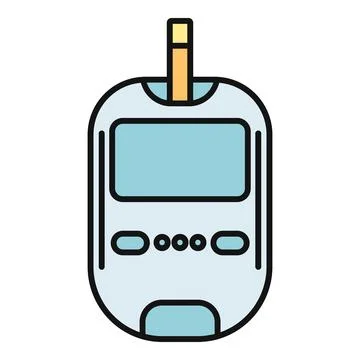 Glucometer checking blood sugar level measuring diabetes イラスト素材