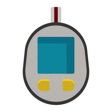 Glucometer icon in Flat Style. Color Fill Stock Illustration