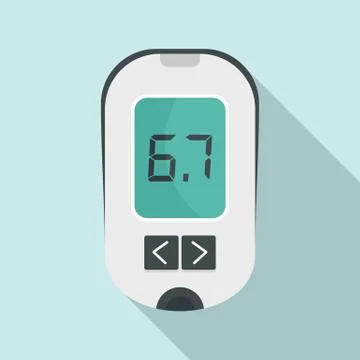 Glucometer icon, flat style Stock Illustration