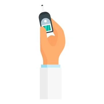 Glucometer icon, flat style Illustrazione stock