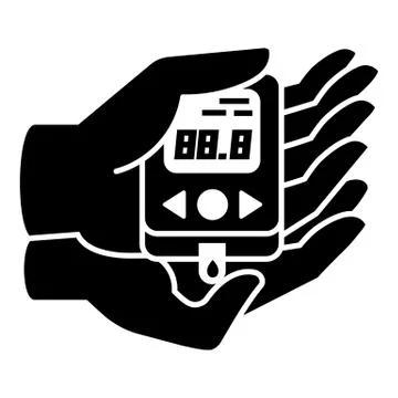 Glucometer icon, simple style Illustrazione stock