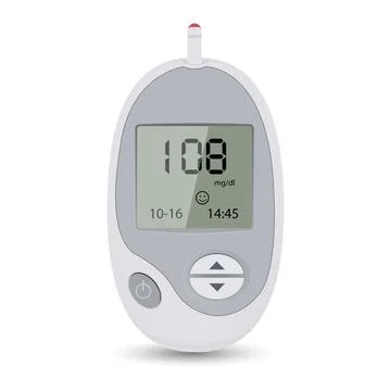 Glucometer isolated on white background. Stock Illustration