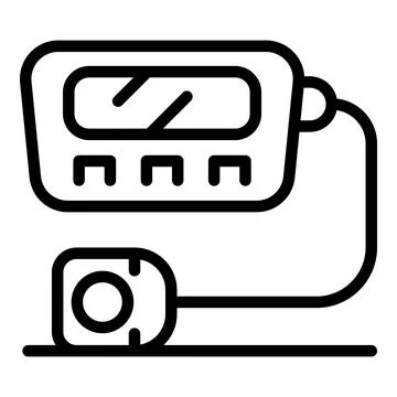 Glucometer measuring blood glucose level icon showing diabetes management イラスト素材