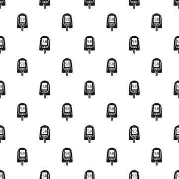 Glucometer seamless pattern showing diabetes health monitoring Illustrazione stock