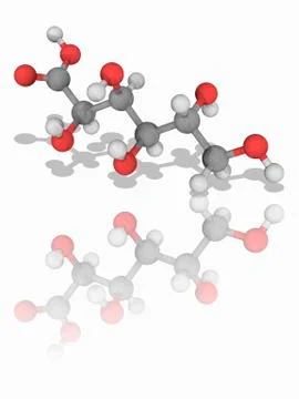 Gluconic acid organic compound molecule Stock Illustration