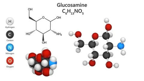 Glucosamine (C6H13NO5). Seamless loop. Stock Footage 152513745