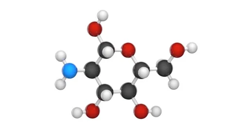 Glucosamine (C6H13NO5). Seamless loop. Video stock 152513755