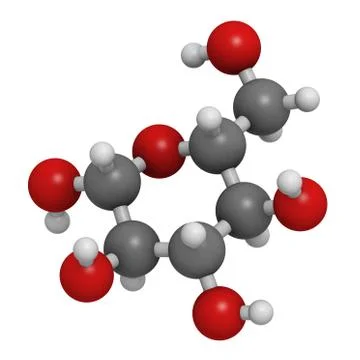 Glucose (beta-d-glucose, grape sugar, dextrose) molecule, chemical structure Stock Illustration