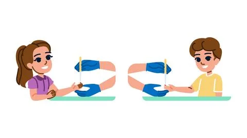 Glucose blood test kid vector Illustrazione stock