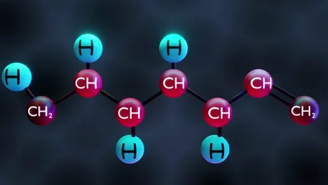 Glucose (dextrose, D-glucose) molecule. Linear form Stock Footage 142057089