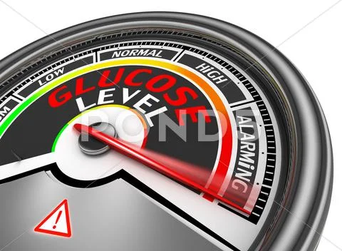 Glucose level conceptual meter Stock Illustration