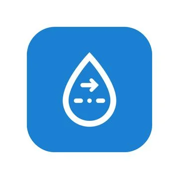 Glucose level drop icon with arrow and measurement scale on bright blue rou.. Stock Illustration