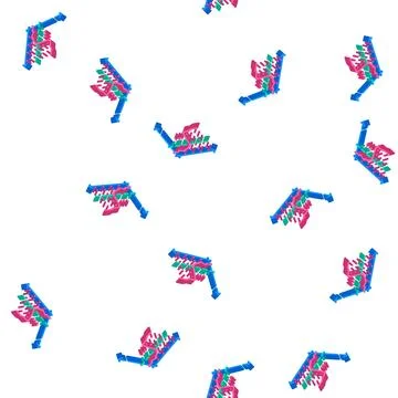 Glucose level isometric icon seamless pattern color Illustrazione stock