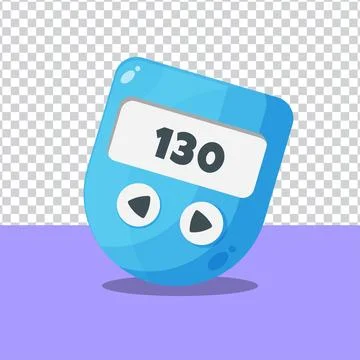 Glucose measuring icon on blank background Stock Illustration