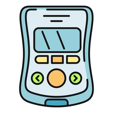 Glucose meter testing blood sugar level icon Stockillustratie