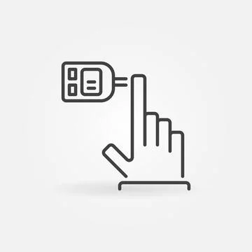 Glucose Meter vector Glucometer concept thin line icon Stock Illustration
