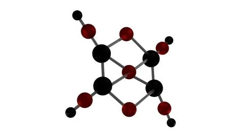 Glucose Molecular Structure Floating in Microscopic World - White Background Stock Photos