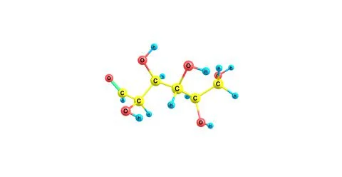 Glucose molecular structure isolated on white Stock Illustration