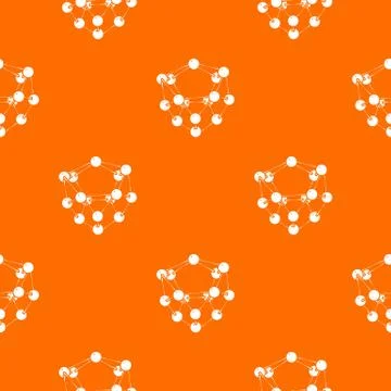 Glucose pattern vector orange Illustrazione stock