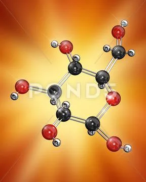 Glucose sugar molecule Stock Illustration