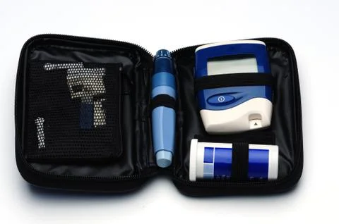Glucose test kit Foto stock