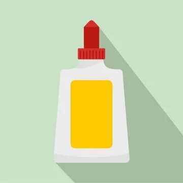 Glue bottle icon, flat style イラスト素材